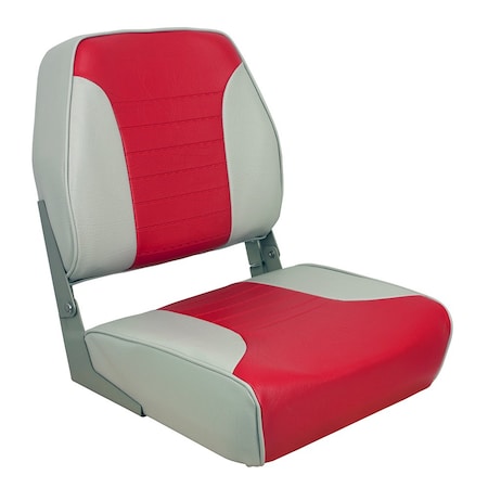 Springfield Marine Springfield Economy Multi-Color Folding Seat - Grey/Red 1040655